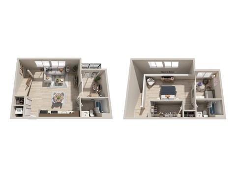 Floor plan for 2 beds, 2 baths, 1210 sqft